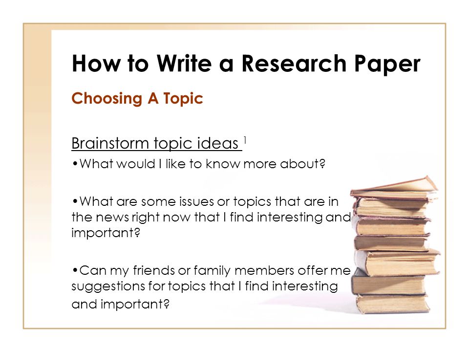 how can i write a good research paper